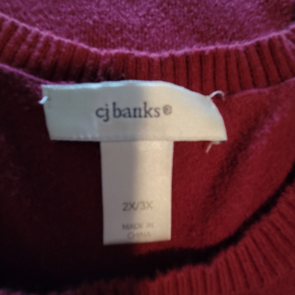 C J Banks Crew Neck Poncho, Size 2'X/3X - Picture 5 of 7
